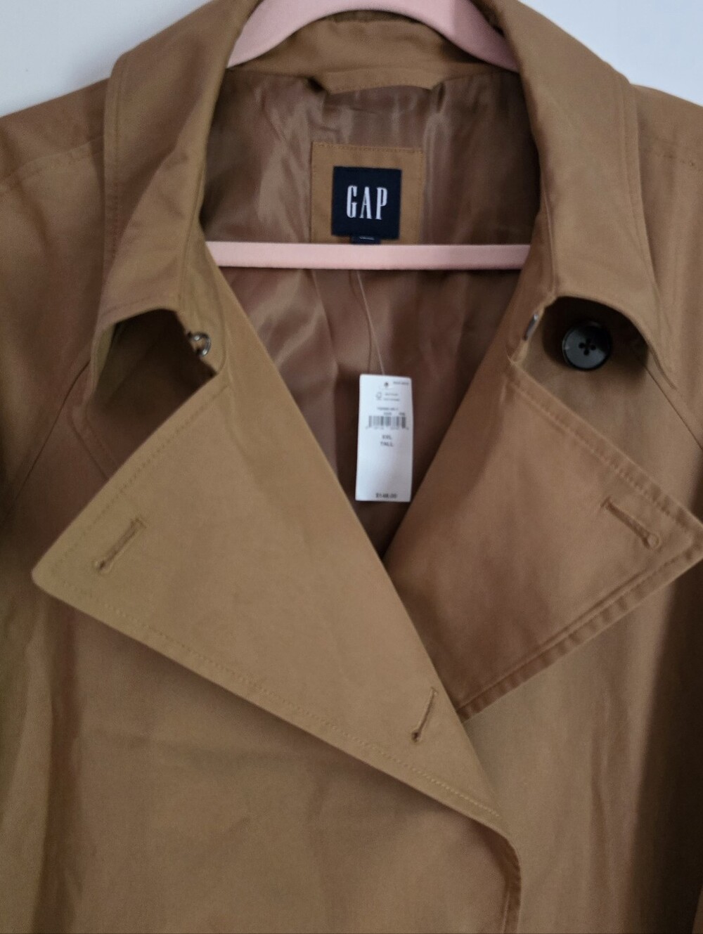 GAP Brown Asymmetrical Short Trench Jacket | XXL T NWT - Picture 5 of 16